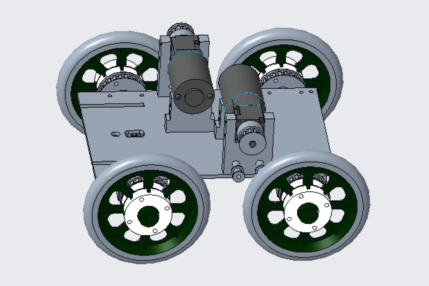 Belt drive subsystem with new motor mounts