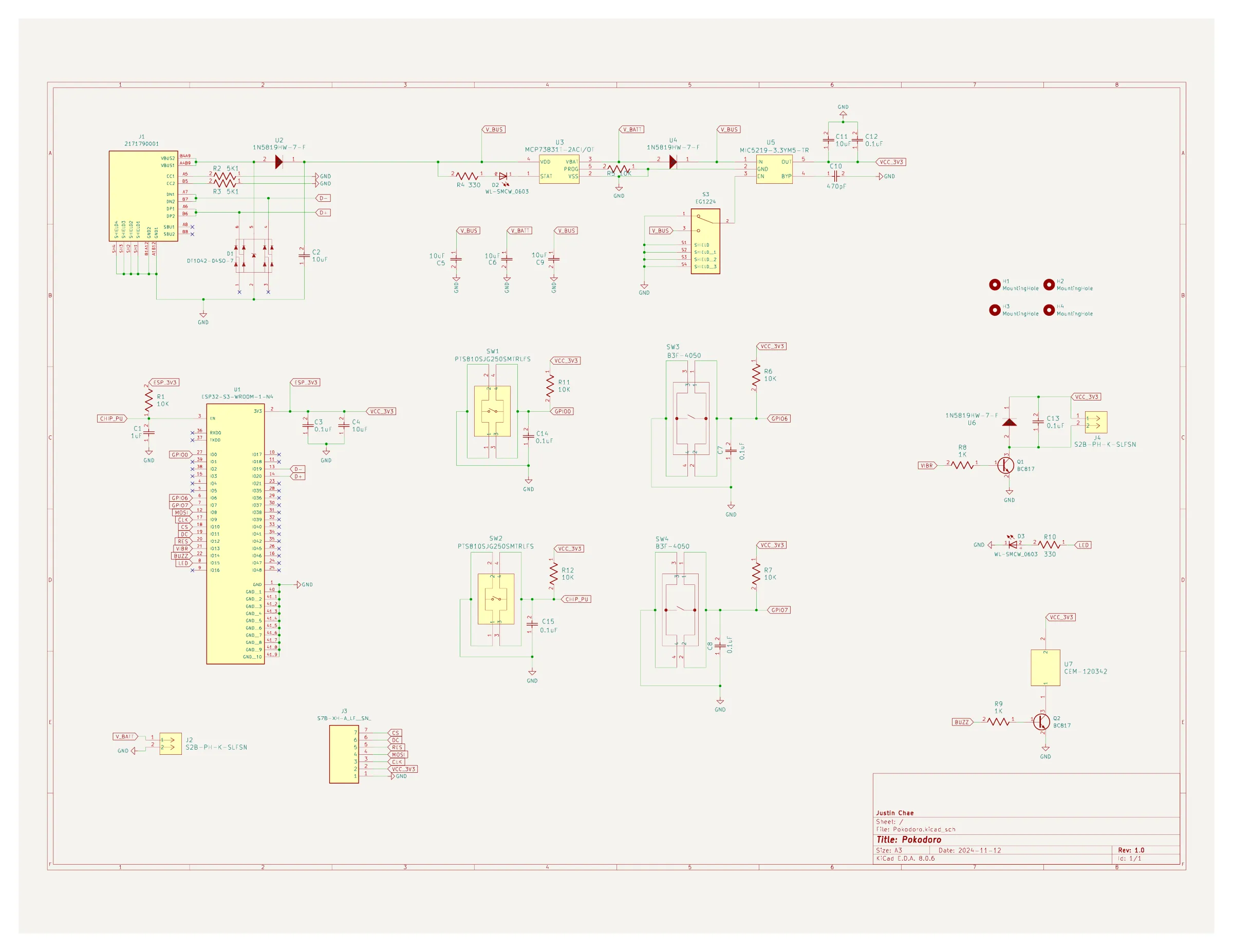 V1 Custom PCB Schematic