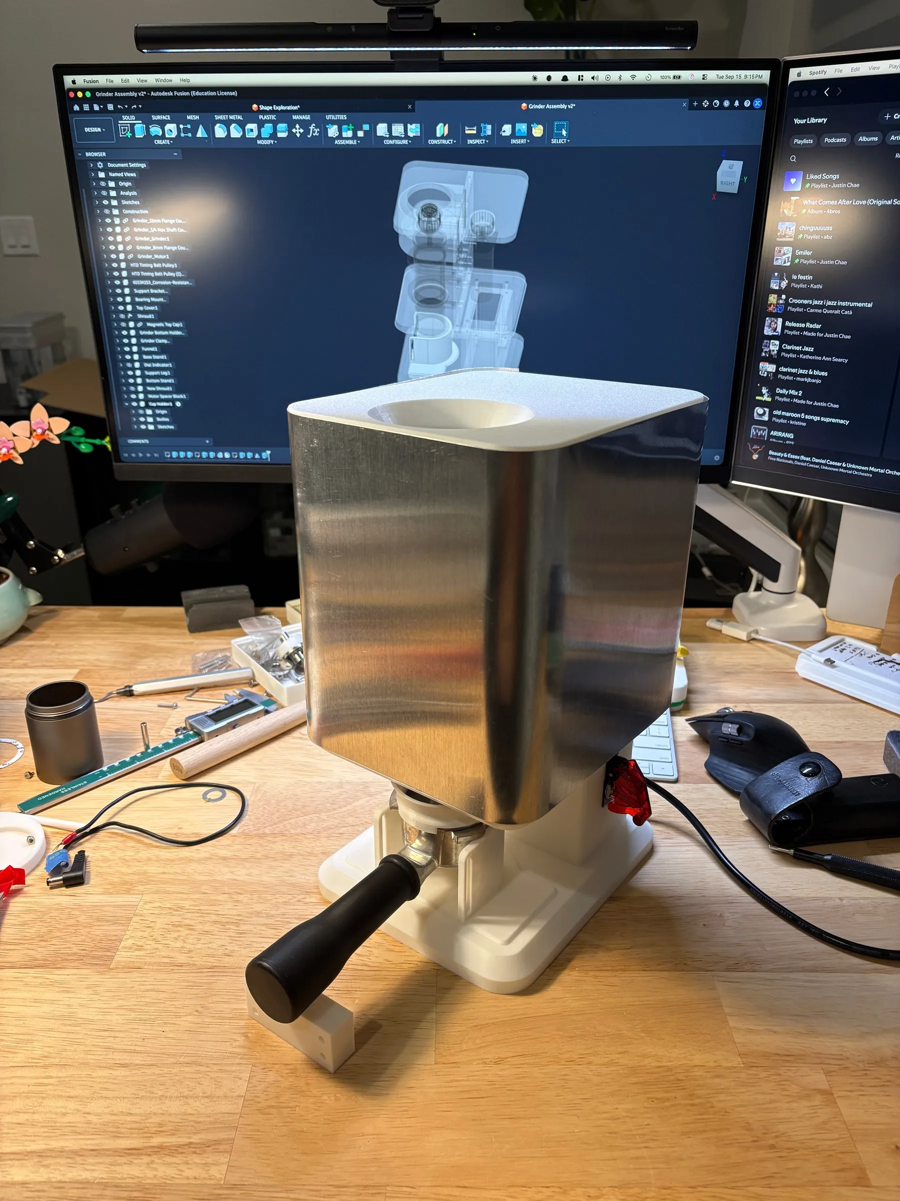 The finished grinder